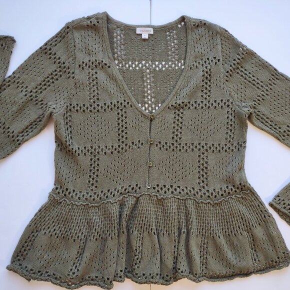 Anthropologie Olive Green Sweater - Picture 4 of 12